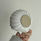 Set of 6 vintage shell-shaped small dishes – white ceramic bowls.
