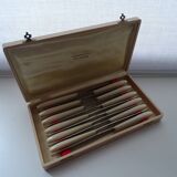 12 vintage Apollonox knob knobs bakelite handles in case