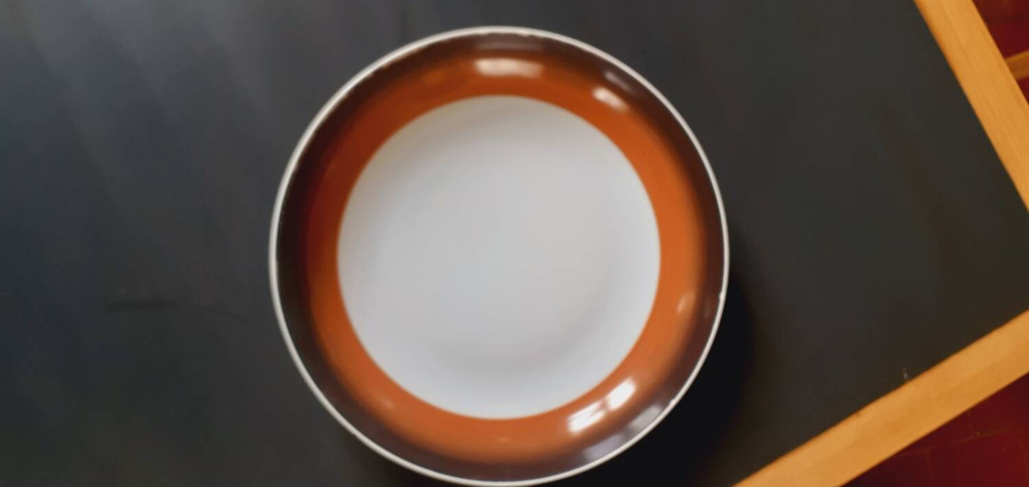 Hollow serving dish Space Age Porcelain year 70 Royale de L manufacture