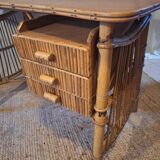60s bamboo and rattan desk.