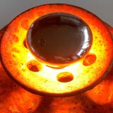 Ambient spot in orange glazed terracotta from the 1960s