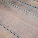 Burgundian oval farm table in 19th century solid oak with shutters - 1m93