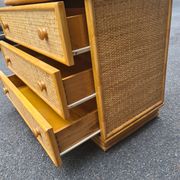 Commode vintage 1980 Maugrion Rotin