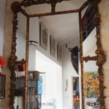 Large 19th century mirror with glazing bead