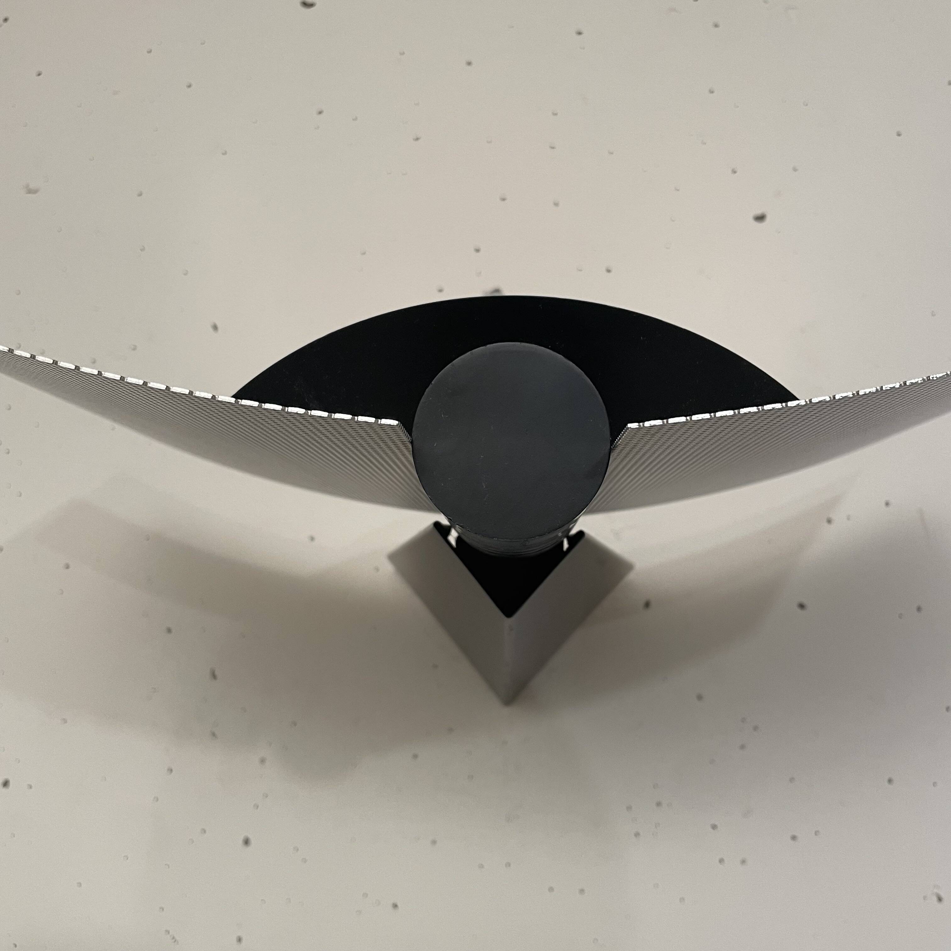 Bernard Justin wing wall lights, Lumière glass 1980