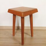 Vintage elm wood stool S01 design by Pierre Chapo 1960