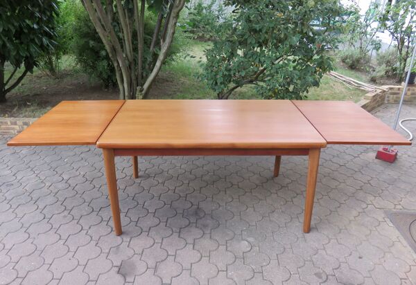 Table à rallonges en teck de Henning Kjaernulf, Danemark 1960