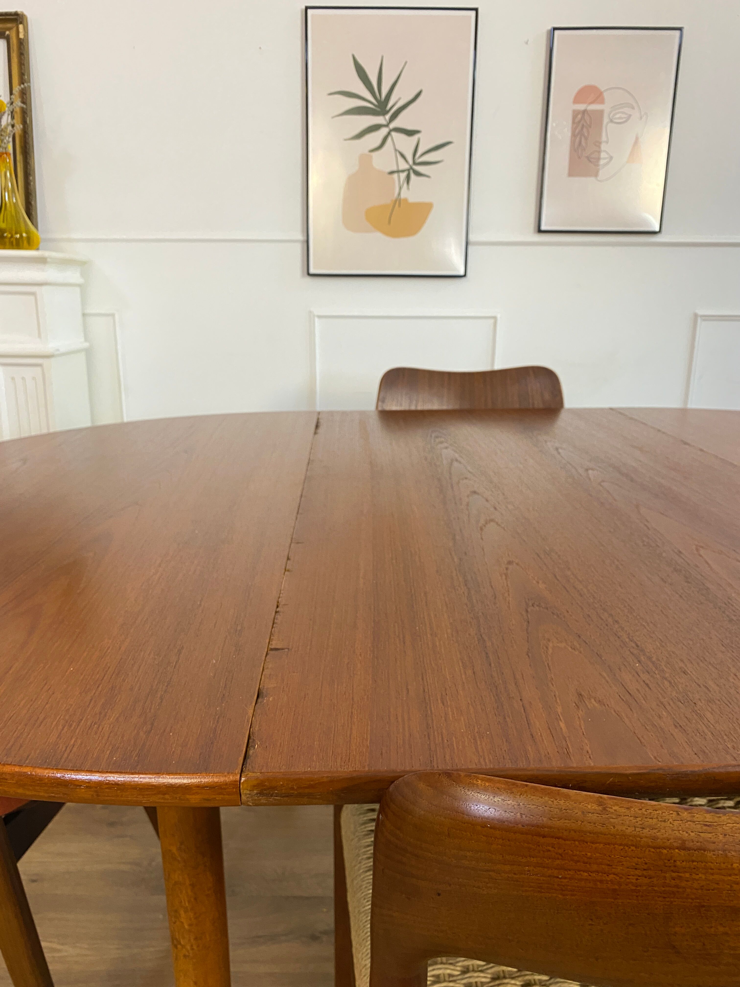 Round vintage dining table