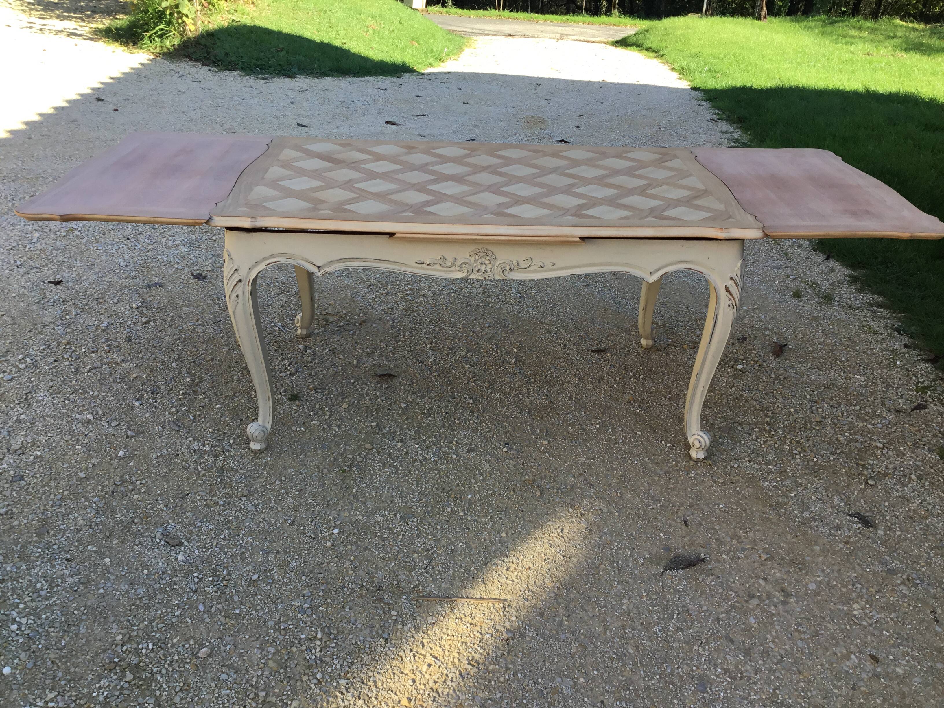 Louis XV style table from the 1950s/60s, stripped and patinated