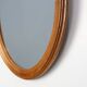 Mid century oval oak Mirror, Belgium 1950s