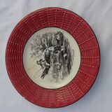 Digoin Sarreguemeines earthenware dessert plate month of July diam 18 cm