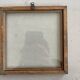 Small old square wooden frame 14x14cm