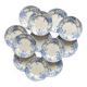 12 small flat plates "Campanule" Saint Amand and Hamage
