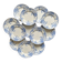 12 small flat plates "Campanule" Saint Amand and Hamage