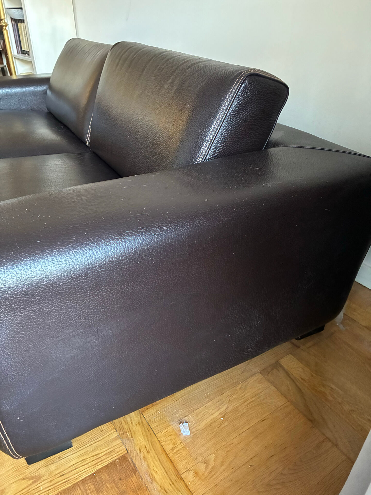 Canapé 3/4 places cuir Roche Bobois