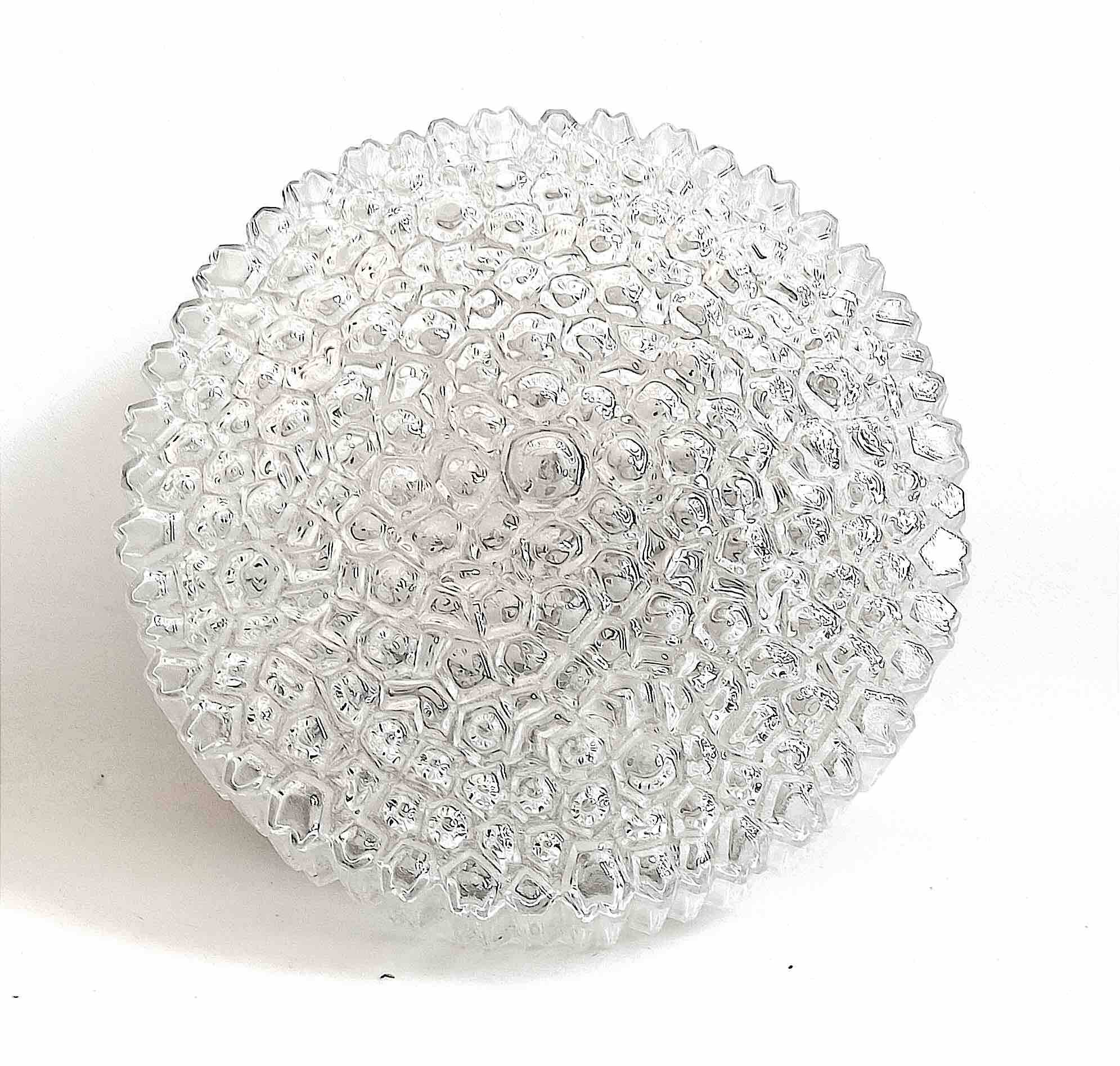 Helen Tynell ceiling light, Limburg glassworks, 1970s, diameter 30 cm