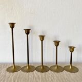 Series of brass candle holders