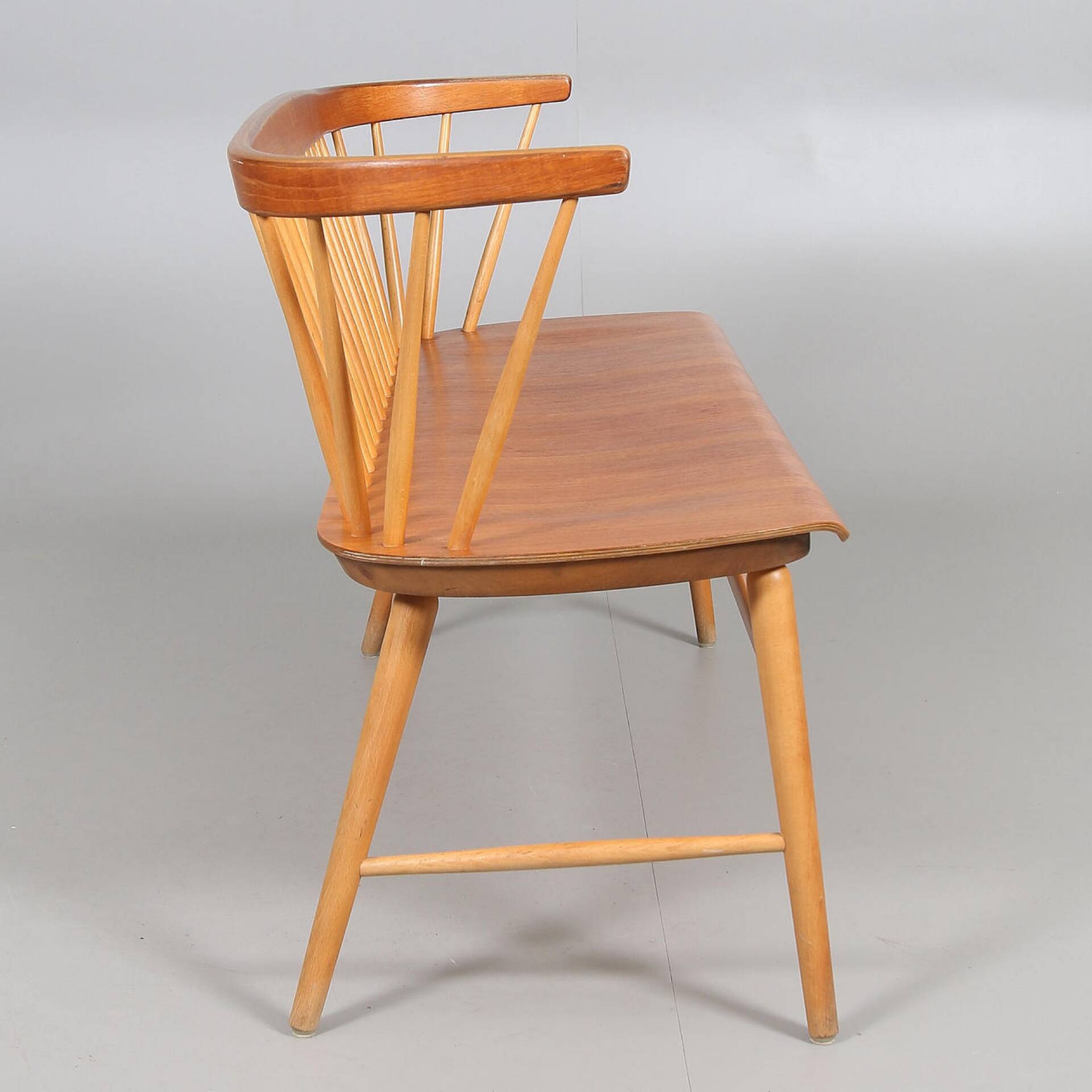 Sofa, teak, "fanett", the Wigell brothers, 1900s.