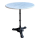 Bistro table in grey marble and black cast iron ⌀ 60 cm