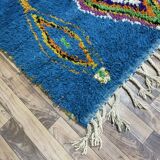 Teal blue Moroccan rug 150/250cm