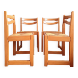 Set of 4 Maison Regain sled chairs from the 70s/80s