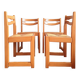 Suite de 4 chaises traineau Maison Regain années 70/80