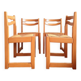 Set of 4 Maison Regain sled chairs from the 70s/80s
