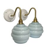 Pair of Art Deco swan neck wall lights