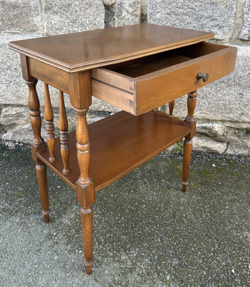 Bedside table, end table, wood, vintage, 60s