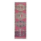 Tapis vintage turc en laine et coton noué à la main, années 1970