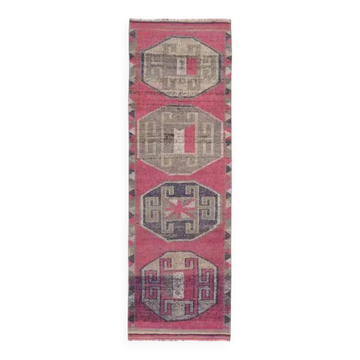Tapis vintage turc en laine et coton noué à la main, années 1970