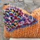 Vintage Berber Kilim cushion cover: Moroccan wool cushion.