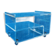 Translucent plexiglass storage drawer/cabinet on wheels.