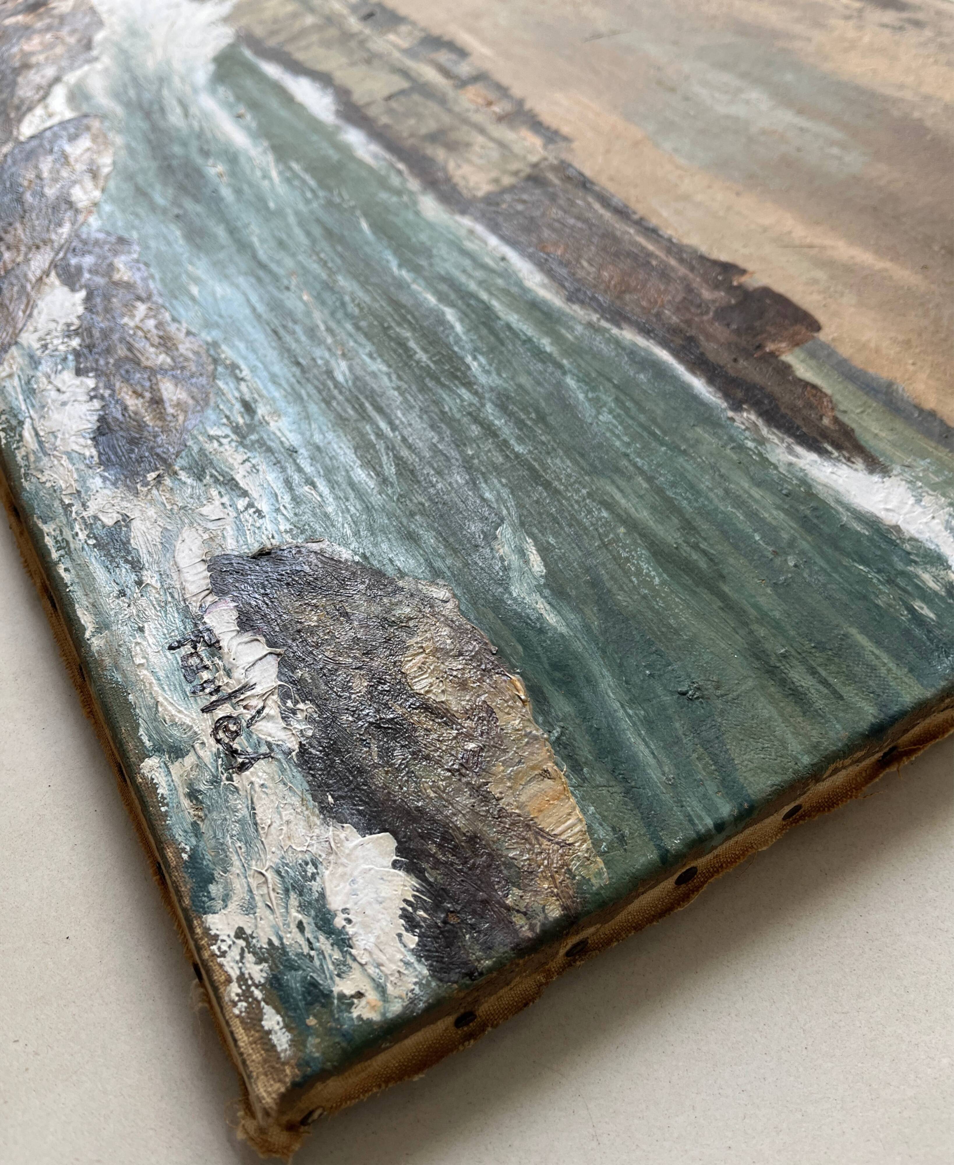 HST Marine painting “Saint Malo” signed Farlès very early 20th century