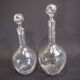 Paire de carafes en verre