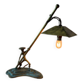 Hakuli bronze lamp from Israel, 1950s