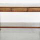 Writing desk/desk on wheels in English style with a blue leather top
