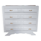 RESTORED CHEST OF DRAWERS WITH MARBLE PLATE