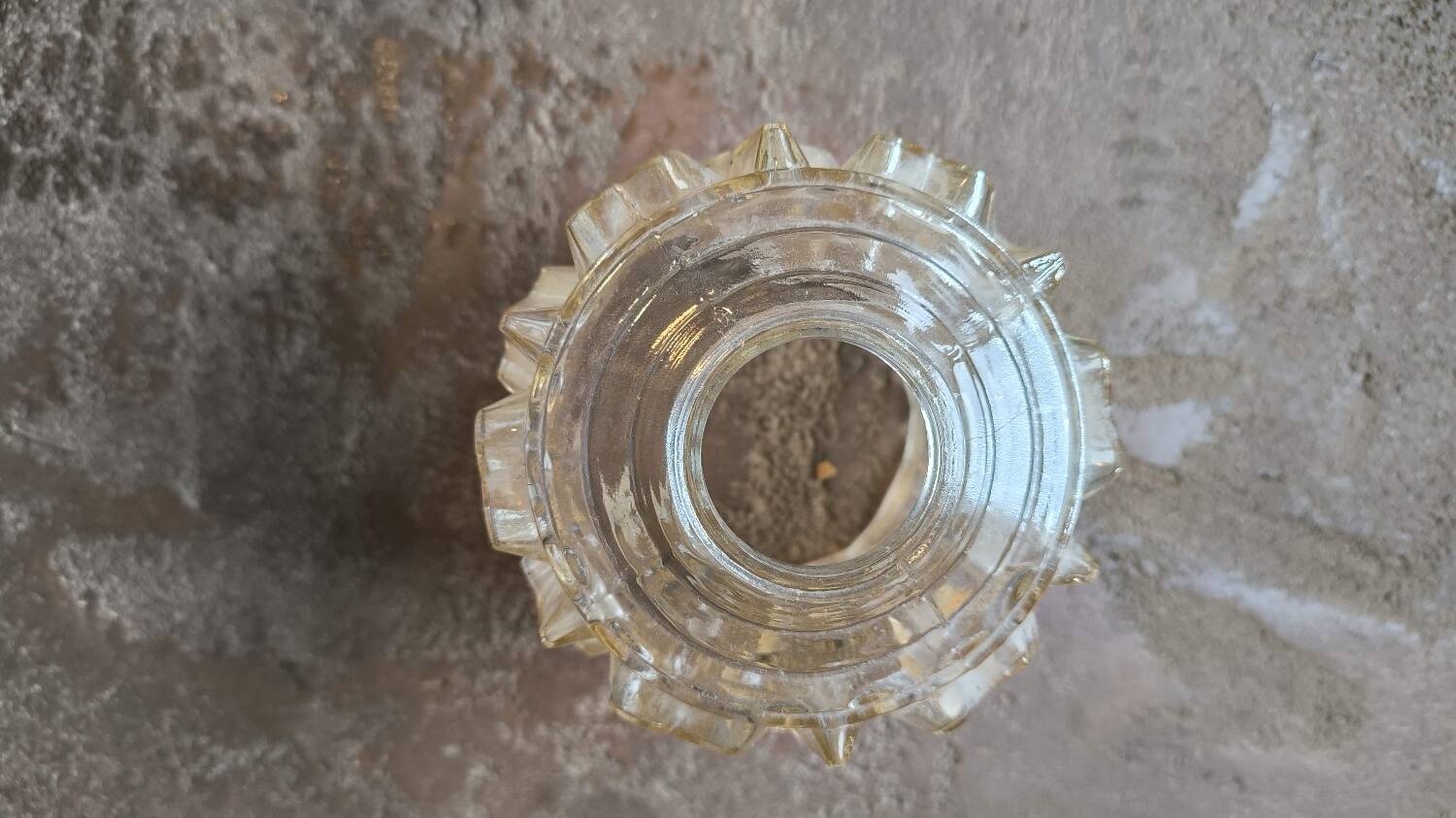 Vintage pressed molded glass globe lamp amber hanging lamp