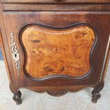 Louis XV Standing Man in Walnut and Ash Burl