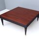 Vintage square black walnut coffee table