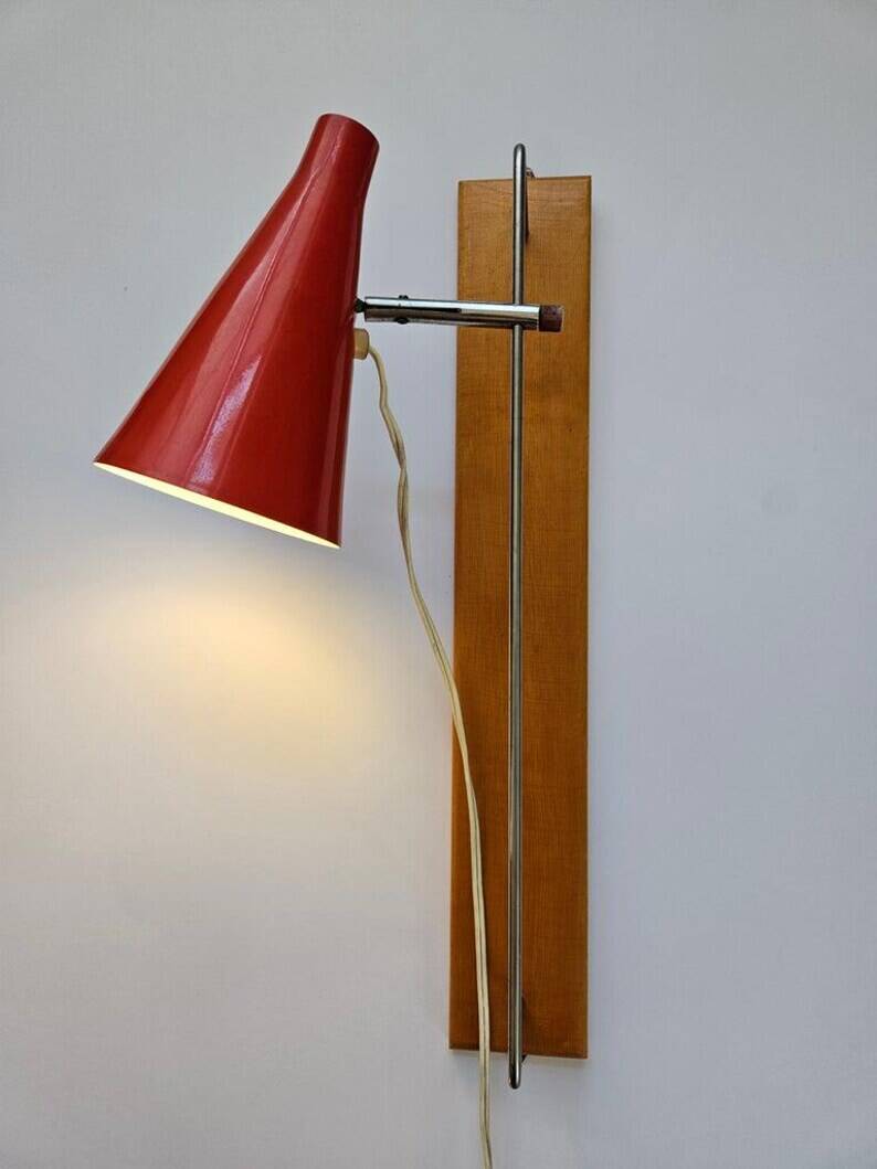 Rare Midcentury Wall Lamp Lidokov in style of Stilnovo, 1960s