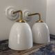 Paire d’appliques murales blanches