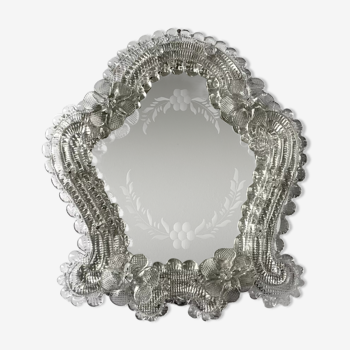 Venetian mirror in antique Murano glass