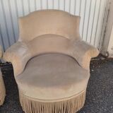Paire de fauteuils crapaud