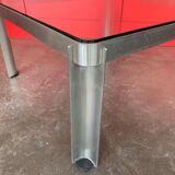 Low table design aluminum thick glass slab