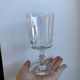 Set of 6 large wine glasses, crystal wine water engraved early twentieth century