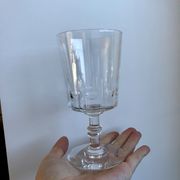 Set of 6 large wine glasses, crystal wine water engraved early twentieth century