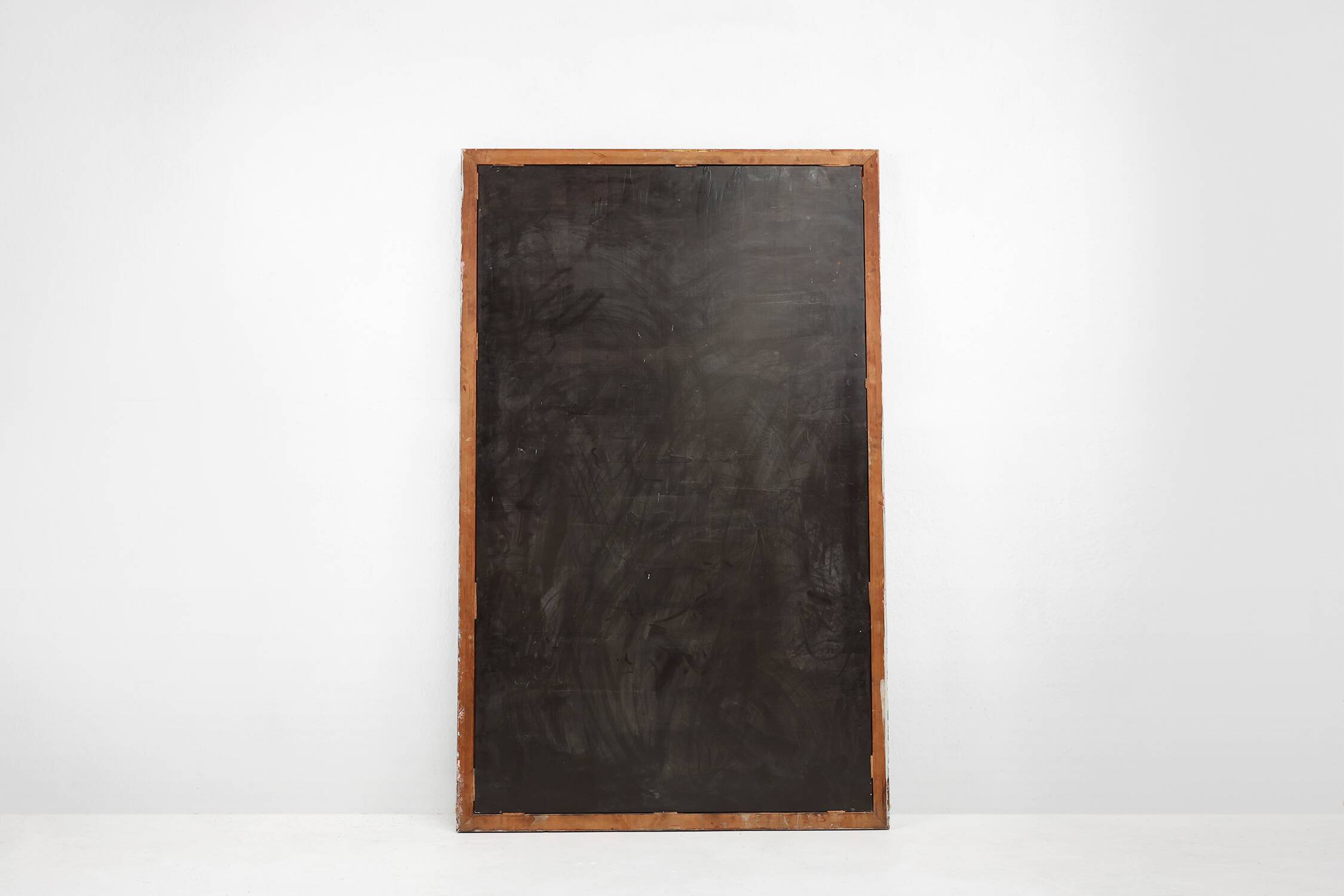 Baroque black large oak fireplace mirror, France ca. 1850