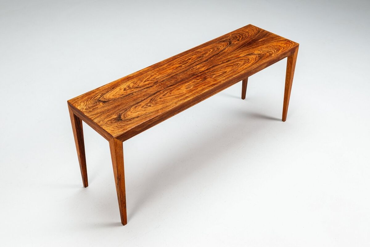 Severin Hansen large set of 3 nesting tables in rosewood Haslev Denmark 1960